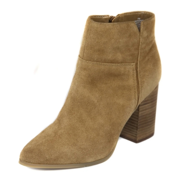 Nine West Shoes - Nine West Keke tan suede booties with block heel